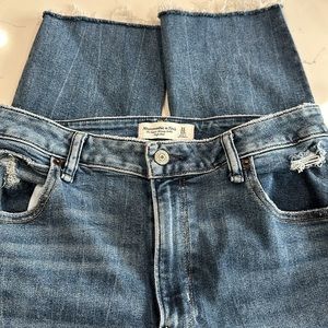 Abercrombie & Fitch The Super Skinny Curve Love Ankle High Rise Pants.